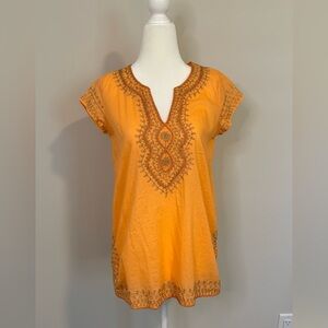 Calypso St. Barth Orange Embellished Tunic